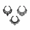 3-pack Fake Septum Näsring Fakepiercing Svart