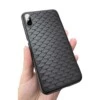 Iphone 7 8 Plus Mobilskal Flätat Svart Läder Skinn