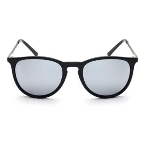 Retro Solglasögon Blank Svart Spegelglas