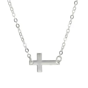 Smycke Med Budskap Halsband Med Kors Faith Silver