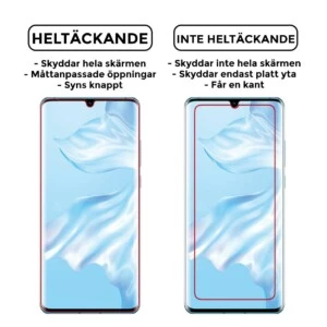 Heltäckande Huawei P30 Pro Skärmskydd Nanoedge Skyddsplast