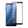 Galaxy a8 heltäckande hd skärmskydd kolfiber härdat glas