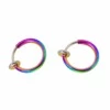 2-pack Flerfärgad Fake Piercing Öron Läpp Näsring Septum Läppring
