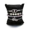 4-pack Vackra Trendiga Armband Silver Love Infinity