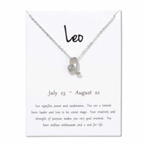 Gåvohalsband Stjärntecken Lejonet Leo Halsband