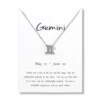 Gåvohalsband Stjärntecken Tvillingarna Gemini Halsband