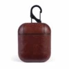 Brunt airpods 1/2 väska fodral skyddsfodral skinn läder