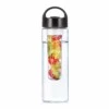 Svart bpa-fri vattenflaska i tritan fruit infuser smaksättning