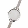 Klassisk elegant klocka tunnt mesh armband stål silver