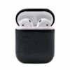 Svart airpods 1/2 väska fodral skyddsfodral skinn läder