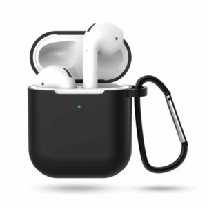 Svart Airpods 1/2 Väska Fodral Stötsäkert Skyddsfodral