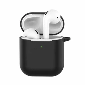 Svart Airpods 1/2 Väska Fodral Stötsäkert Skyddsfodral