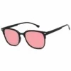 Svarta Clubmaster Solglasögon Rosa Spegelglas