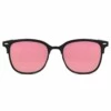 Svarta clubmaster solglasögon rosa spegelglas