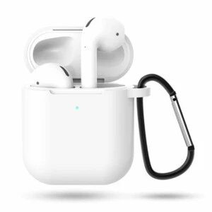 Vit Airpods 1/2 Väska Fodral Stötsäkert Skyddsfodral