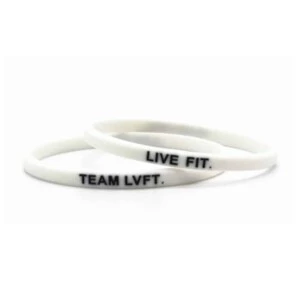 Vitt Live Fit Armband Fitness Träning Dedikation Team Lvft