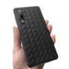 Huawei p20 mobilskal flätat svart läder skinn