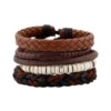 5-pack Handgjorda Läderarmband Herrarmband Skinn Läder Rep