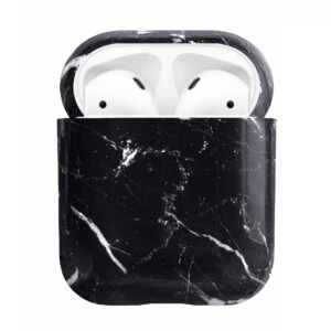 Airpods 1/2 Fodral Marmor Case Svart