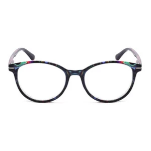 Randiga Ovala Läsglasögon Styrka