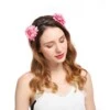 Hårband med rosa blommor håraccessoar diadem hårblomma