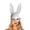 Vit Ögonmask Med Kaninöron Maskerad Utklädnad Bunny
