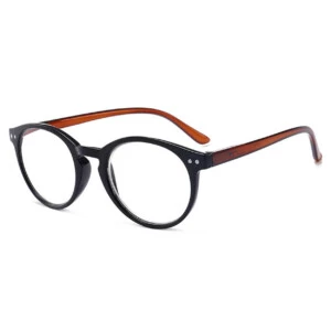 Bruna Svarta Runda Läsglasögon Styrka +1.0 Glasögon