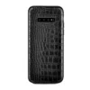 Samsung Galaxy S10 Plus Mobilskal Svart Läder Skinn Krokodil Skal