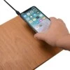 Universal trådlös laddare qi musmatta 10w android apple trä