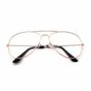 Retro roseguld pilot aviator glasögon klarglas klart glas utan styrka