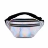Silver Midjeväska - Glansig Metallic Magväska Bum Bag
