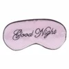 Mjuk rosa sovmask ögonmask i silke flyg resor good night