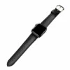 Apple watch 38/40/41 1/2/3/4/5/6/se svart läderarmband skinn