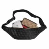Svart quiltad midjeväska magväska bum bag cross body