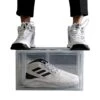 Genomskinlig skolåda skoförvaring för skor sneakers display