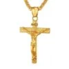 Jesus På Kors Halsband Kedja Guld