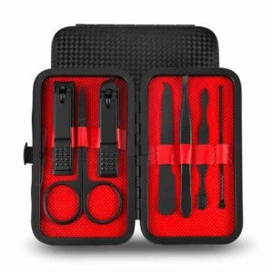Manikyrset I 7 Delar Nagelklippare Nagelkit Etui
