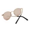 Runda solglasögon metall guld brunt glas