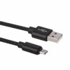 Extra hållbar 1m micro-usb quick charge 3. 0 laddkabel (svart)
