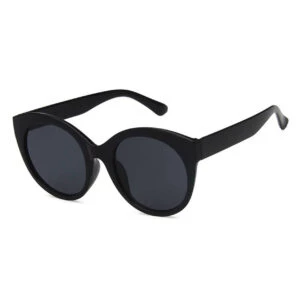 Runda Svarta Solglasögon Retro Cateye
