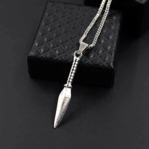 Halsband Spjut Med Kedja Silver