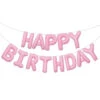 Happy Birthday Ballonger Fest Födelsedag Kalas Rosa
