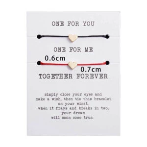 2-pack Pararmband Rep Med Guld Hjärta Armband För Par