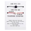 2-pack Pararmband Rep Med Stenpärla Armband För Par