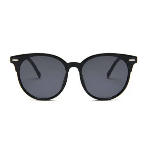 Svarta Retro Solglasögon Svart Glas