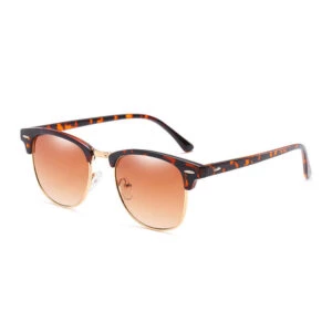 Leopard Solglasögon Clubmaster Ljust Glas