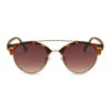 Solglasögon clubmaster lyx leopard ljust glas