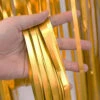Metallic guld glitterdraperi för fest födelsedag