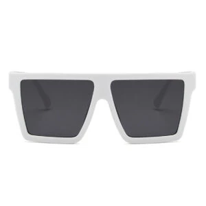 Fyrkantiga Vita Solglasögon