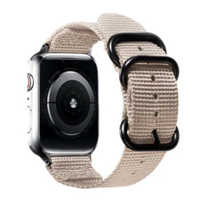 Apple Watch 42/44/45 Nylonarmband Natoarmband Beige Sand